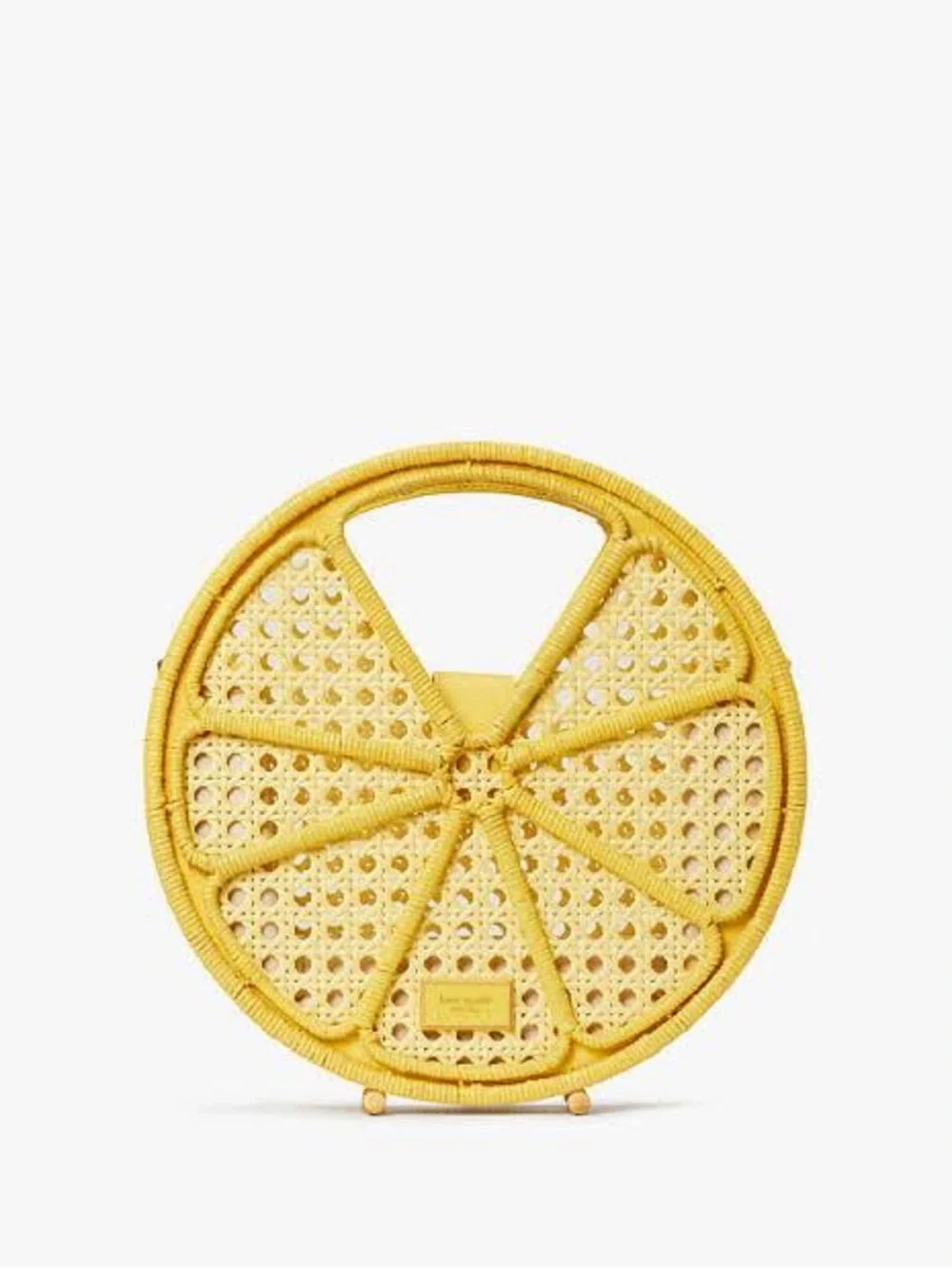 Kate Spade Lemon Raffia Round Mini Bag - Picture 4 of 4